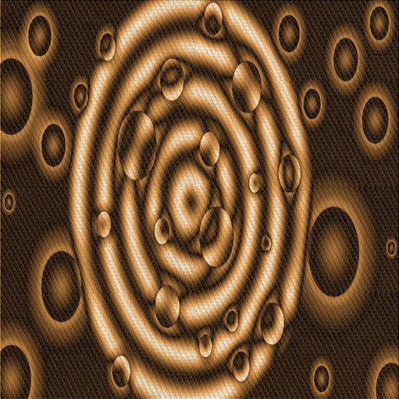 Ahgly Company Indoor Square Patterned Blood Night Red Area Rugs, 5' Square