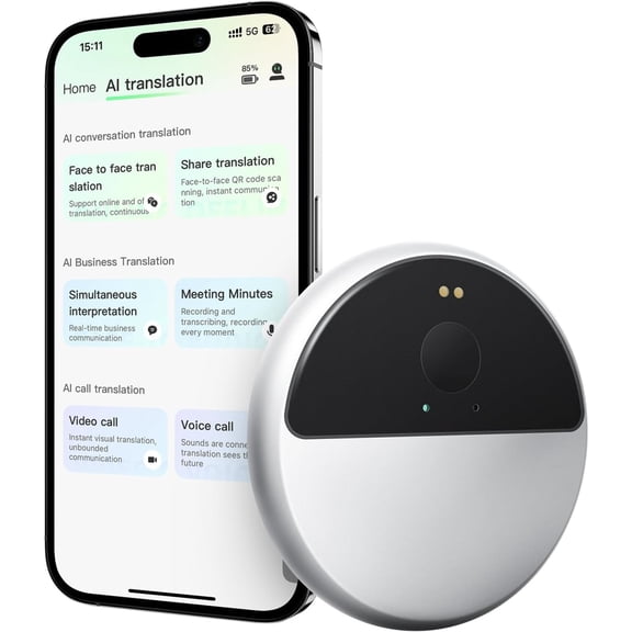 InnAIO AI Translator T9 Real Time Voice Cloning, Support 150  Languages, Cross-App Translation Device