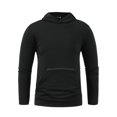 thumbnail image 1 of Sudadera de invierno Honeeladyy para hombre, con capucha y doble bolsillo, fina, color liso, deportiva, 1 of 4