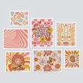 thumbnail image 2 of PixonSign Framed Canvas Print Wall Art Set - Pink Stripes Collage Pop Culture Poster Art - Geometric Print Gallery Set of 7 Boho Chic Illustrations Digital Art Wall Décor for Home - White, 2 of 5