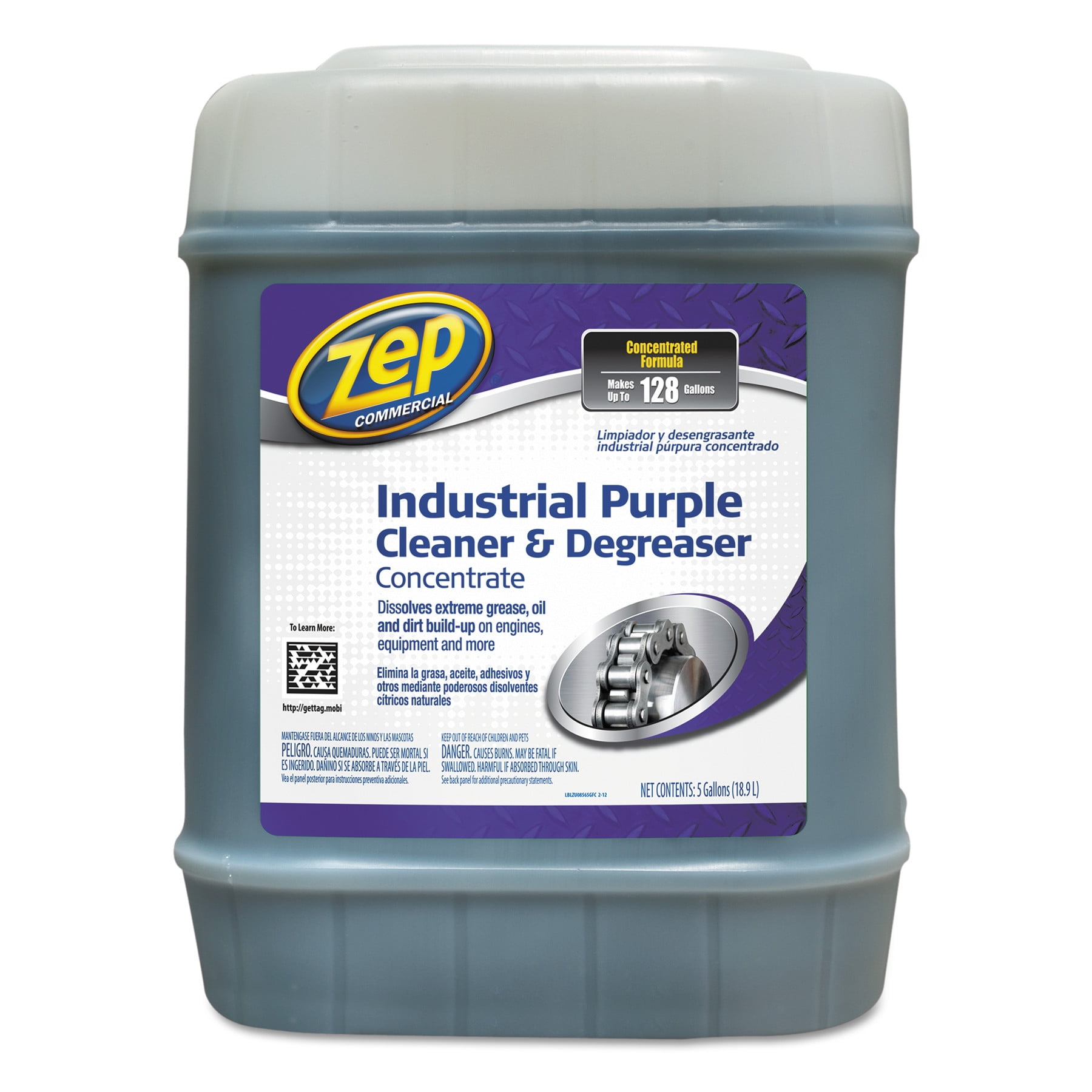 Zep Commercial Industrial Purple Degreaser, Mild Ethereal Scent, 5 gal
