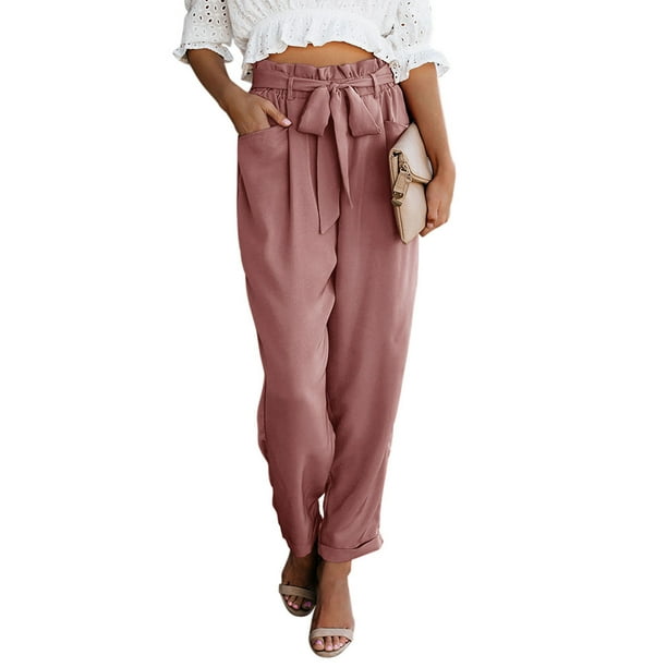 paper bag striped pants