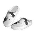 thumbnail image 2 of KLL Monochrome Flying Ravens Pattern Adult Unisex Cozy Slippers,Fuzzy Slip-on Slippers TPR Sole Slippers Comfort Plush Home Footwear for Indoor & Outdoor-11, 2 of 7