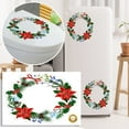 thumbnail image 2 of Christmas Windows Door Fridge Stickers Christmas Wreath Sticker Wall Decals Window Stickers Peel and Stick Removable for Xmas Home Decorations, 2 of 7