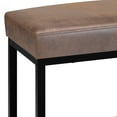 thumbnail image 5 of Simpli Home Reynolds 44 inch Wide Contemporary Rectangle Bench in Distressed Chestnut Brown Faux Leather, 5 of 6