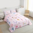 thumbnail image 3 of Homewish Cartoon Butterfly Animal Bedding Comforter Set for Kids, Cute Pink Floral Twin Comforter Sets, Kawaii Princess Theme Reversible Bedding Set, Ultra Soft Bedroom Decor, 2pcs, 3 of 8