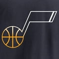 thumbnail image 3 of Men's Navy Utah Jazz Gradient Logo Pullover Hoodie, 3 of 4