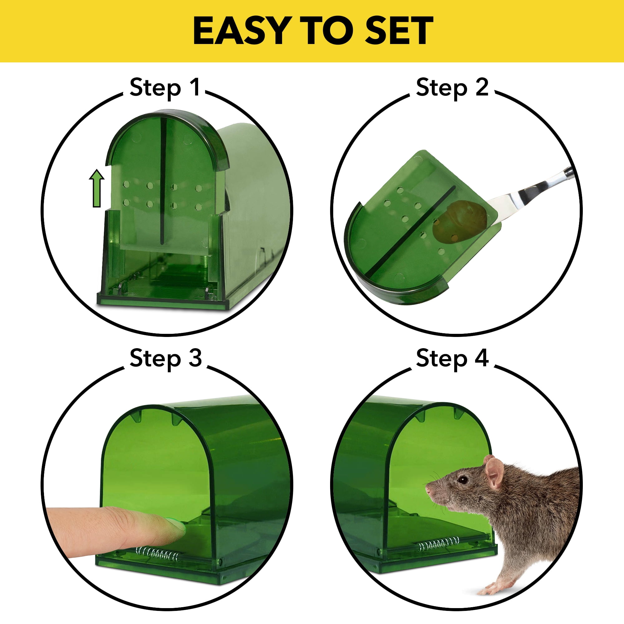 2Pcs Reusable Humane Mouse Trap Live Catch And Release Mouse Cage Animal  Pest Rodent Hamster, Yes - Ralphs