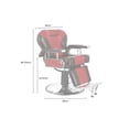 thumbnail image 4 of Sillón Para Barbería Vanlig Pompeya Color Rojo Con Negro, 4 of 4