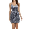thumbnail image 7 of WRKEKC Floral Dress for Women Polka Dot V Neck Spaghetti Strap Side Tie Wrap Mini Versatile Casual Wear Soft, 7 of 7