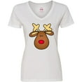 thumbnail image 3 of Inktastic Rudolph the Red Nose Reindeer Women's V-Neck T-Shirt, 3 of 5