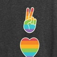 thumbnail image 3 of Instant Message - Peace Love Pride - Women's Short Sleeve Graphic T-shirt, 3 of 6