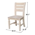 thumbnail image 7 of Vista Solid Wood Desk with 2 Drawers and Chair in Unfinished, 7 of 7