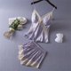 thumbnail image 2 of Daeyard Sexy Lace Lingerie Set for Women Silk Pajama Set Cami and Shorts 2 Pieces Pjs Nightwear Satin Sleepwear Home Clothing, 2 of 3
