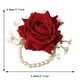 thumbnail image 5 of Rojo Corsage y Boutonniere Corsage Pulsera para Prom Decoración Boutonniere para Hombres Flores de boda Accesorios Fiesta Traje Decoración, 5 of 7