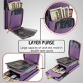 thumbnail image 7 of Dteck for Galaxy Note 20 Ultra Case Wallet with Zipper Pocket PU Leather Protective Back Phone Case with Lanyard Compatible with Samsung Galaxy Note 20 Ultra,Purple, 7 of 7