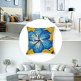 thumbnail image 5 of nygtbtfer Decorative Square Throw Pillow Covers Tropical Blue Flowers Couch Sofa Bed Pillow Covers Cushion Cases White, 5 of 7