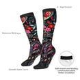 thumbnail image 3 of Daiia Sports Socks Paisley Printed Novelty Crew Socks for Men Women Knee High Socks Cotton Socks Soft & Breathable Support Unisex Socks, 3 of 9