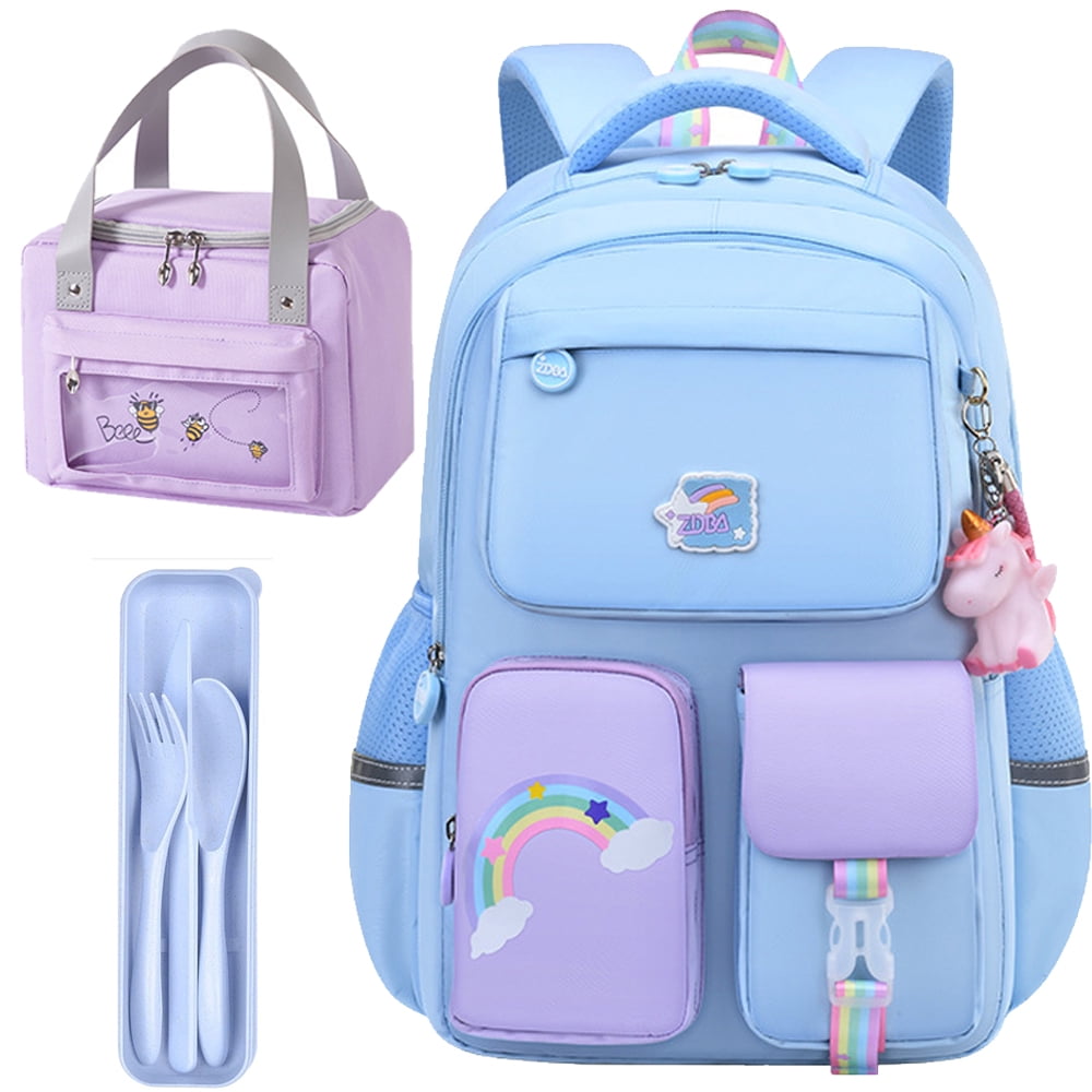 Girls Backpack,School Backpacks for Girls, Cute Book Bag with Compartments  for Teen Girl Kid Students Elementary Middle School, Kids' School Bag 