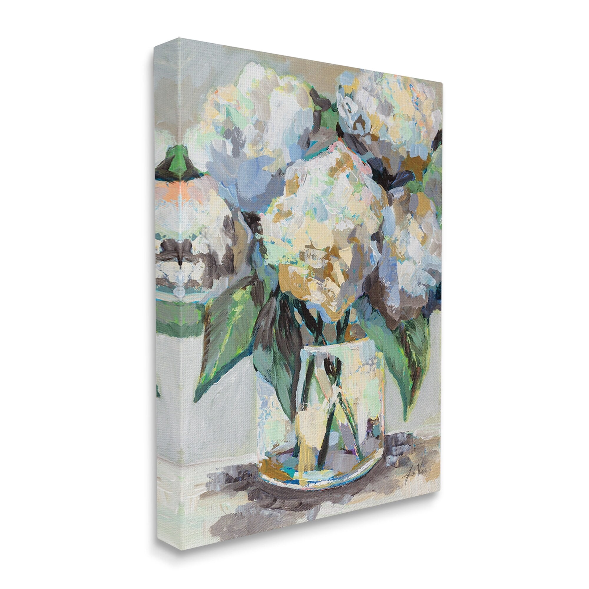 Stupell Industries Modern Hydrangea Flower Bouquet Abstract Floral Painting, 30 x 40,Design by Jeanette Vertentes
