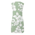 thumbnail image 4 of Icvfdpl Robes de Plage pour Femmes, Robe Sans Manches à Col en V Uni Fendue Ample Imprimée de Lettres Douce Robe d'Été pour Femmes, P, 4 of 5