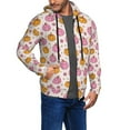 thumbnail image 2 of Goofa Fall 70s Groovy Hippie 1 Pattern Mens Full-zip Hoodie, Zip-up Pullover Hooded Sweatshirt, Kangaroo Pocket Hoodie Ideal for Daily Wear, Travel, and Home-Large, 2 of 5