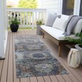 thumbnail image 3 of Dalyn Rugs Machine Washable Indoor/Outdoor Chantille Teal 2'3" x 7'6" Runner Rug, 3 of 7
