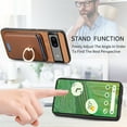 thumbnail image 4 of Allytech Google Pixel 7 Case, Detachable Magnetic Wallet Case with Card Holder & Ring Stand, Support Car Mount, Premium PU Leather Shockproof Durable Protective Slim Case Cover - Brown, 4 of 10