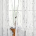 thumbnail image 6 of ZOPZO Sheer Curtains - Voile Curtains Rod Pocket, Black, 52W x 84L Inch, Voile Sheer Drapes, 2 Panels for Living Room, 6 of 9