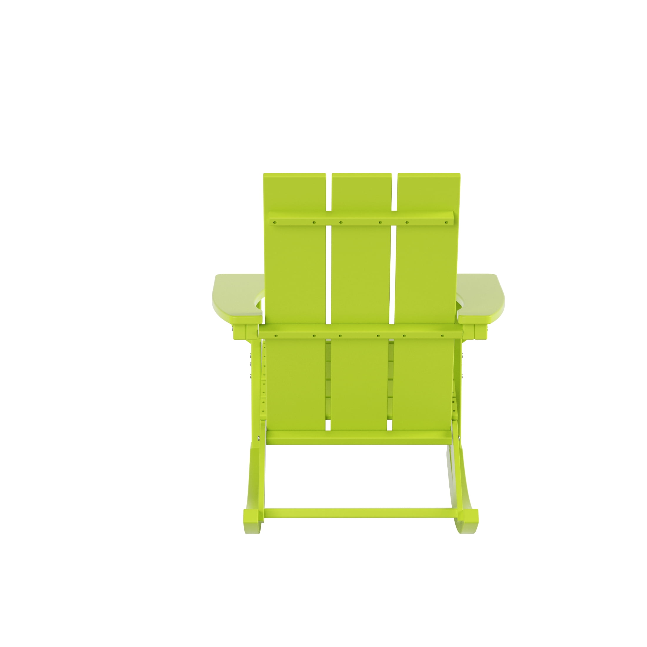 GARDEN Set of 2 Modern Plastic Outdoor Rocking Chairs for Patio Porch, Lime