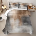 thumbnail image 2 of Homewish Watercolor Brown Gradient Quilt Full,Abstract Grunge Full Bedspread Sets,3 Pieces, 2 of 7