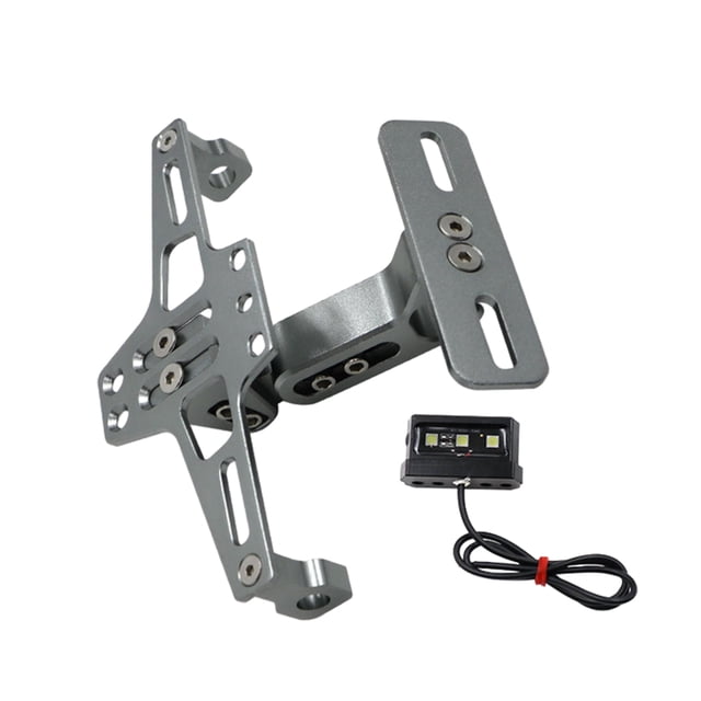 Soporte de Aluminio Riwesomey Ajustable para Accesorios de Motocicleta con Luz Impermeable