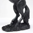 thumbnail image 3 of Estatua de resina de caballo de pie para decoración del hogar, escultura de adorno animal, estatua de resina de caballo trenzado con significado de éxito - Negro, 3 of 5