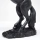 thumbnail image 3 of Estatua de resina de caballo de pie para decoración del hogar, escultura de adorno animal, estatua de resina de caballo trenzado con significado de éxito - Negro, 3 of 5