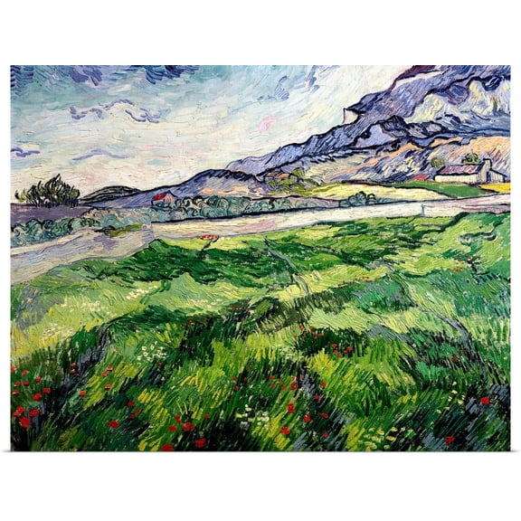 Great BIG Canvas | Rolled Vincent (1853-1890) van Gogh Poster Print entitled The Green Wheatfield behind the Asylum, 1889