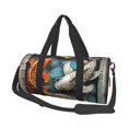 thumbnail image 1 of Fotbe Colorful Koi Fish Art Bolsa Deportiva de Lona Plegable con Estampado, Bolsa de Gimnasio con Bolsillo Seco/Húmedo, Bolsa de Viaje Ultraligera de Gran Capacidad, 1 of 6