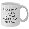 thumbnail image 2 of Funny Black Cat Dad Gifts for Graduation White Coffee Mug from Friends to Family, 2 of 4