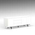 thumbnail image 5 of Atlas 78" x 28" Highboy Modern TV Stand Cabinet And Sideboard - White Frame, White Door/Drawers, Black Base, 5 of 8