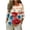 003 Red, variant on USA 250th Anniversary Shirt for Women Crewncek 3/4 Sleeve Patriotic T shirts American Flag Graphic Tunic Tops