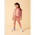 thumbnail image 6 of Little Star Organic Toddler Girl 2Pc Full Zip Hoodie & Slim Jogger Set, Size 12M-5T, 6 of 11