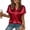 A_ Red, variant on Womens Satin Silk Tops Short Sleeve Henley Shirts Summer Casual V Neck T Shirts Business Work Blouses Dressy 2026 Red XL