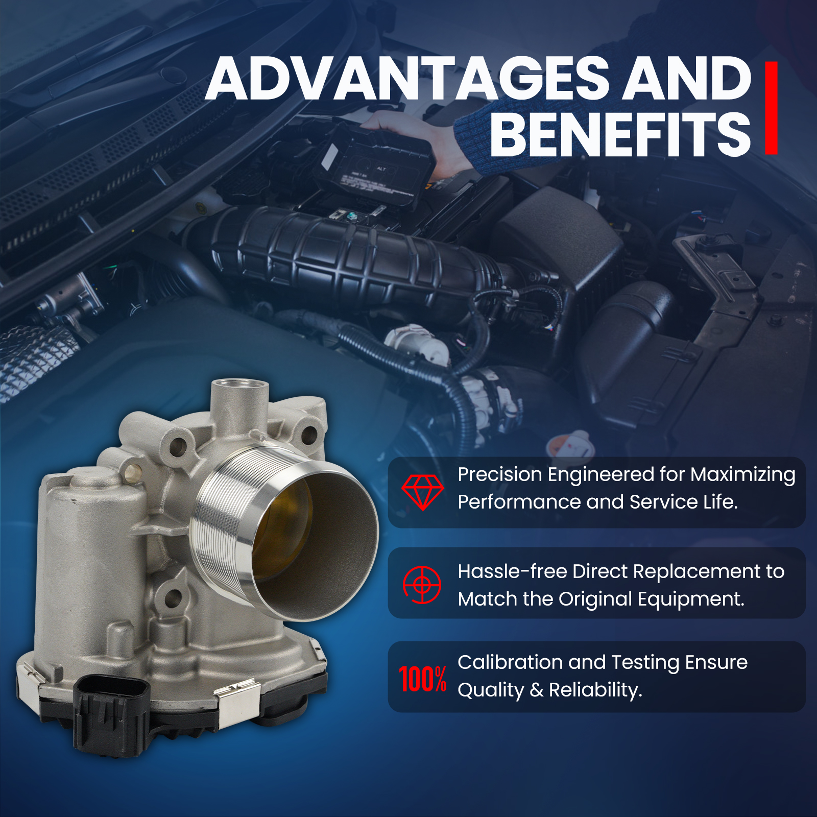 MOCA AUTOPARTS Electronic Throttle Body Fit for  2013-2021 Buick Encore L4 1.4L &  2012-2020 Chevrolet Sonic L4 1.4L &  2013-2021 Chevrolet Trax L4 1.4L