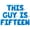 Blue, variant on Letter Balloons - THIS GUY IS FIFTEEN 16" Inch Alphabet Letters Foil Mylar Balloon 15th Birthday Party Banner (Purple)