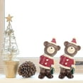 thumbnail image 4 of Tabletop Resin Christmas Decor Lovely Small Xmas Models Cartoon Bear Christmas Ornament, 4 of 6