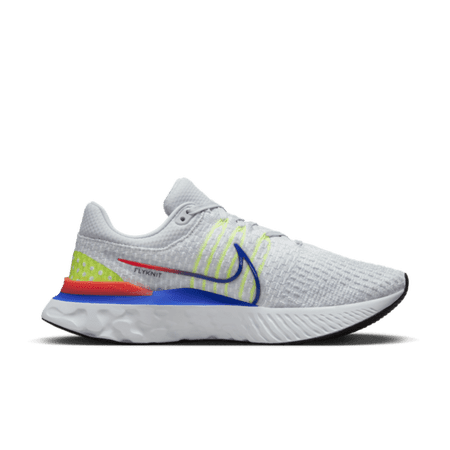 Nike Men's React Infinity Run Flyknit 3 Running Shoes, Pure Platinum/Racer Blue, 10 M US