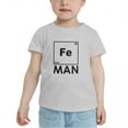 thumbnail image 2 of Iron Science Fe Periodic Table Cute Toddler T-Shirts for Boys Girls (Gray, 3T), 2 of 5
