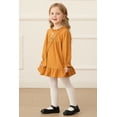 thumbnail image 3 of Younger Tree Toddler Girls Dresses Kid Fall Winter Long Sleeve Crew Neck Dresss Clothes with Bag for 2-3T, 3 of 8