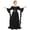 Black, variant on IROOZIGOTO Womens White Medieval Renaissance Maxi Dress Off Shoulder Long Flare Sleeve with Brown Lace Up Corset Belt Halloween Cosplay Costume