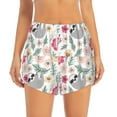 thumbnail image 3 of Uemuo Cute Cartoon Sloth Pattern Women's Athletic Shorts High Waisted Running Shorts with Liner Pockets Gym Elastic Workout Shorts-XX-Large, 3 of 9