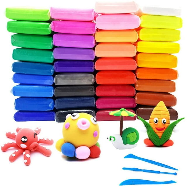 Polymer Clay, 36 colors Oven Bake Clay Rolling Pin Safe